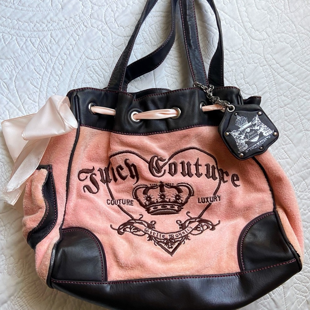 Juicy Couture Pink and Black Daydreamer tote Bag